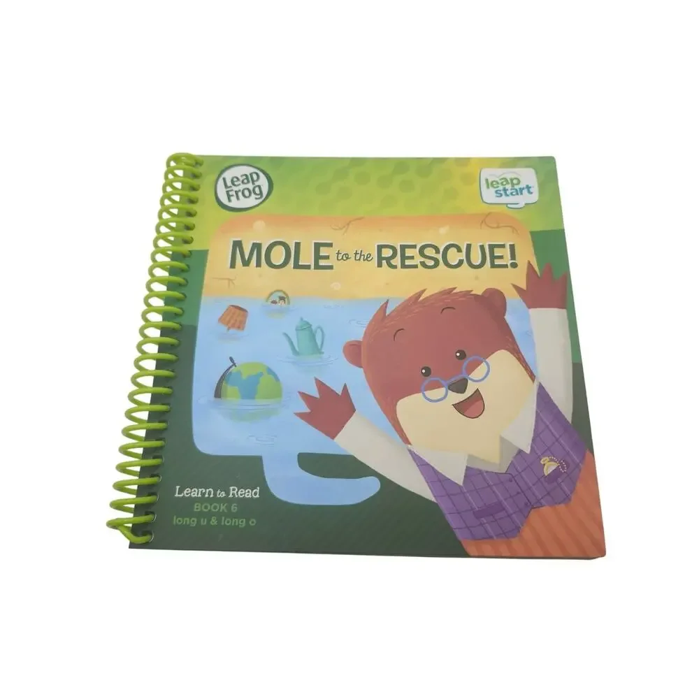 LeapFrog LeapStart  Learn to Read Book 6 Mole to the Rescue Education Long U & O